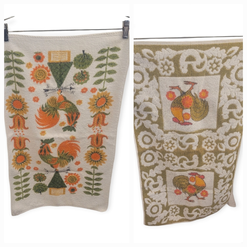 Vintage Rooster Tea Towels